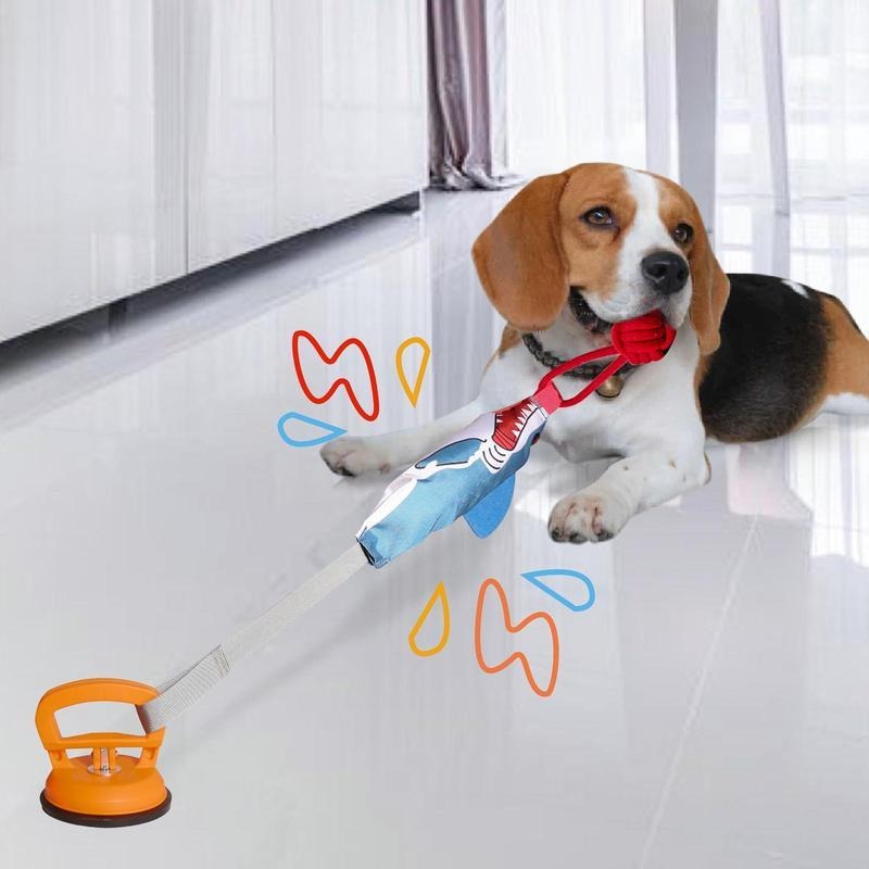 PROKEl Shark Shaped Pet Toy, Interactive TwineToy Ball Dog Toy With Suction Cup, Pet Chew ToyFor Dogs & Cats Funny Dogtoys Sq