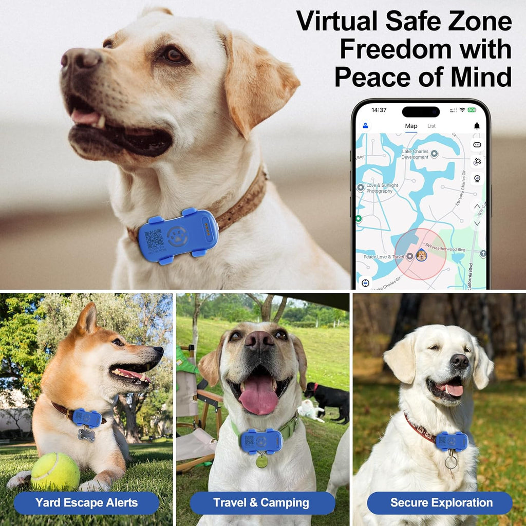 GPS Dog Tracker – Real-Time Anti-Lost Pet Locator with Geofence & Alarm — Dog Collars & Leashes | GetPawsy