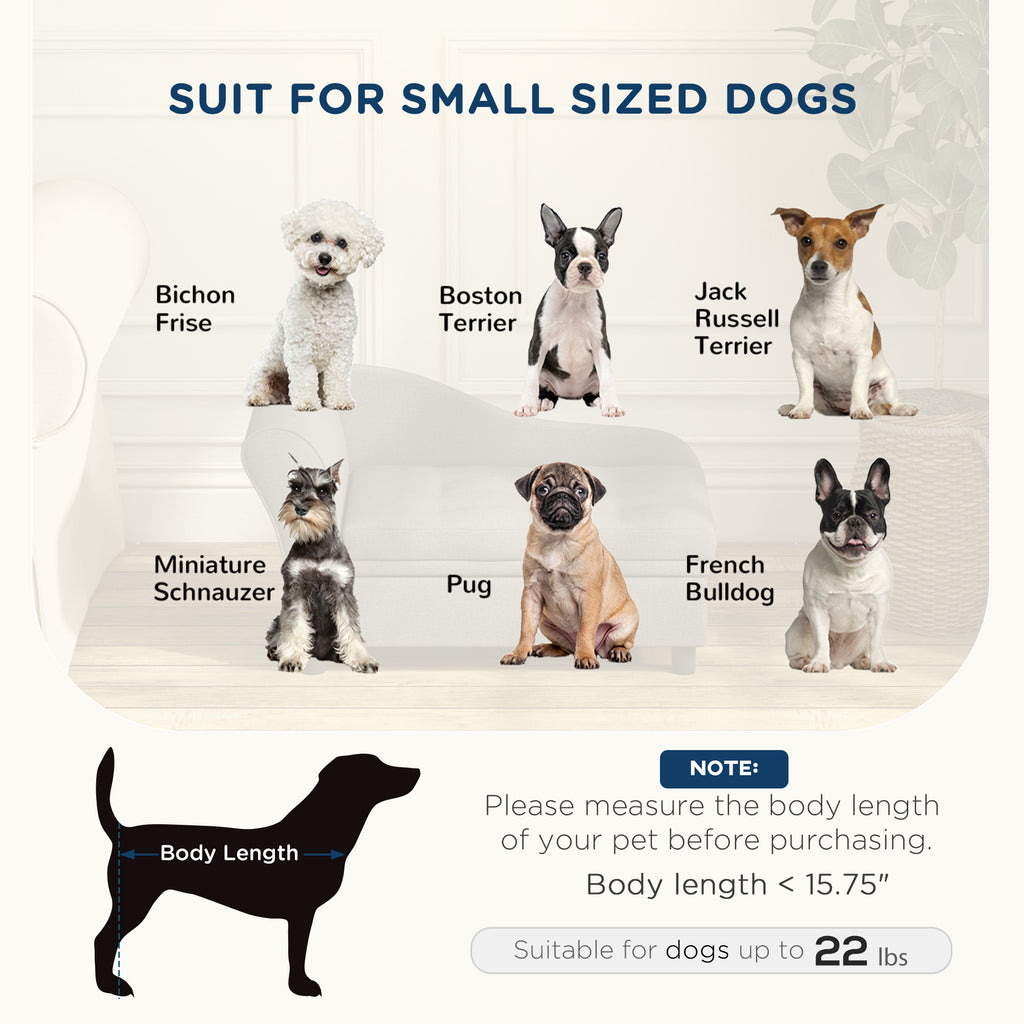  Pet Sofa Dog Sofa for Small Dogs with Storage, Gray — Dog Toys | GetPawsy