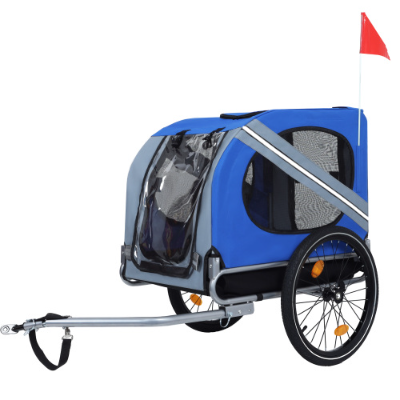Large Folding Bike Trailer For Dogs  120LB Capacity All-Terrain Pet Carrier, Durable Steel Frame For Cycling, Jogging, Campin