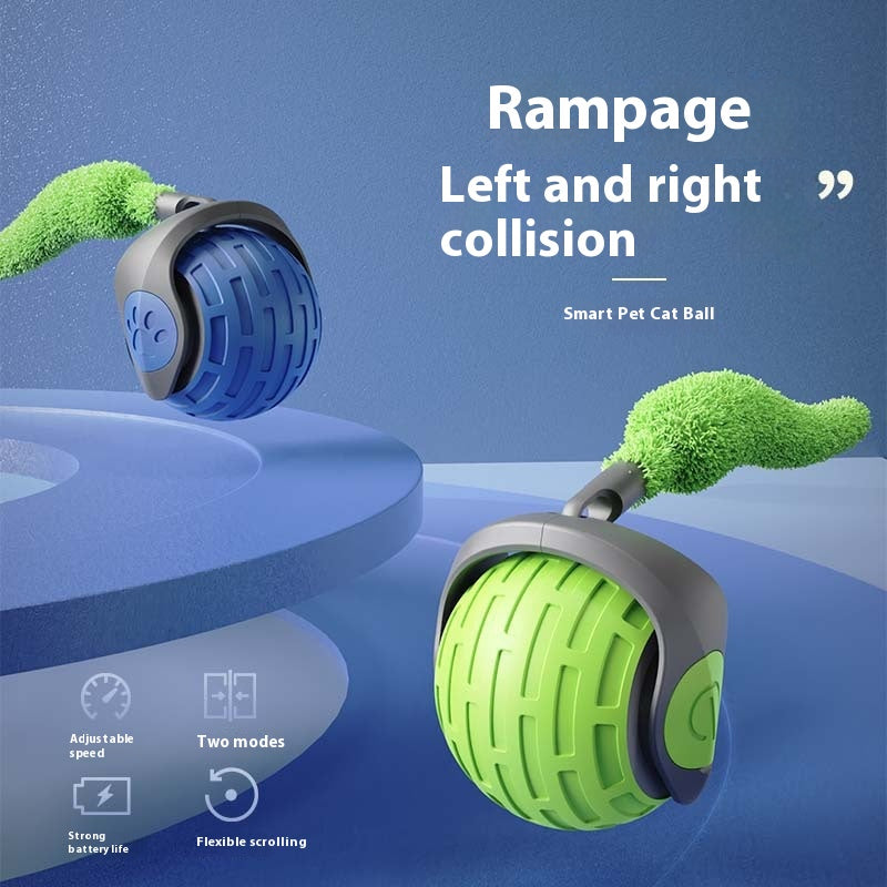 New Interactive Cat Toys Ball Auto Electric Rolling Ball Toys For Cat Kitty Pets Smart Automatic Teaser USB Rechargeable Cat 