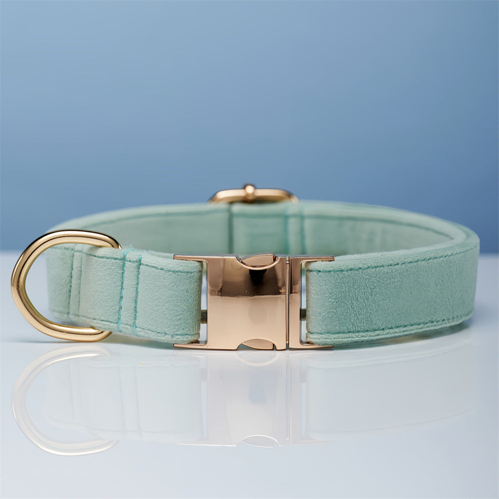 Personalized Dog Collar & Leash Set – Velvet with Bow Tie for Dogs — Dog Collars & Leashes | GetPawsy
