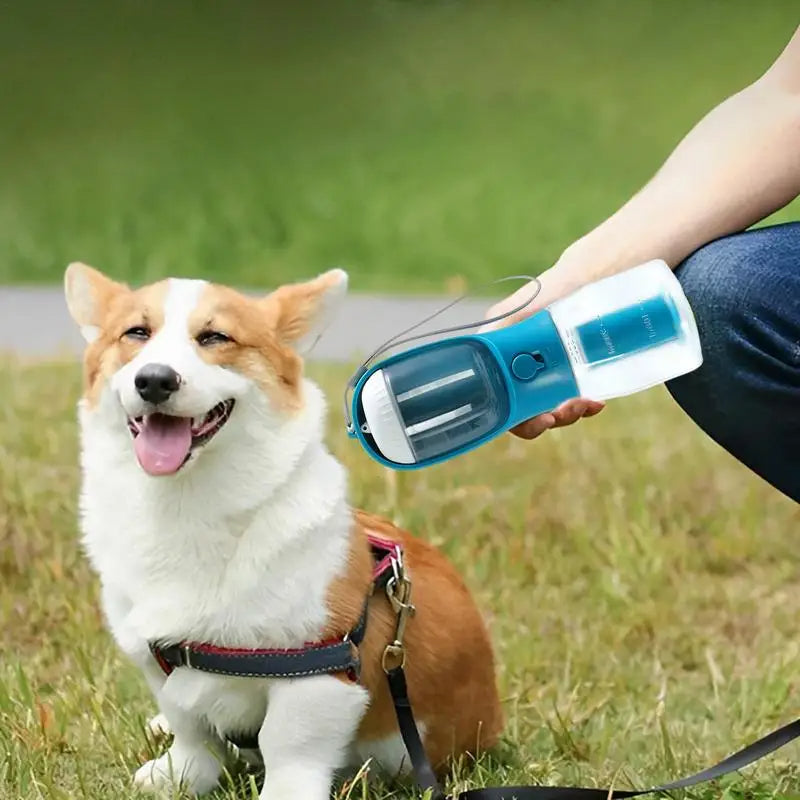 Portable Dog Water Dispenser – 3-in-1 for Drinking, Food & Waste Bags — Dog Toys | GetPawsy