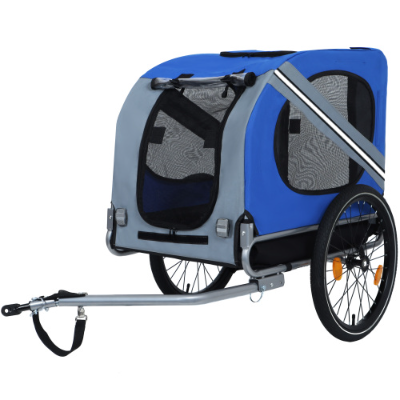 Large Folding Bike Trailer For Dogs  120LB Capacity All-Terrain Pet Carrier, Durable Steel Frame For Cycling, Jogging, Campin