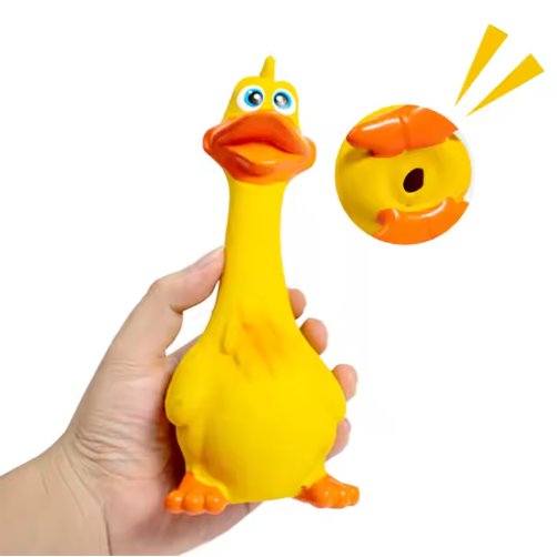 Durable Dog Chew Toy – Latex Duck Shape Squeaky Toy for Dogs — Dog Toys | GetPawsy