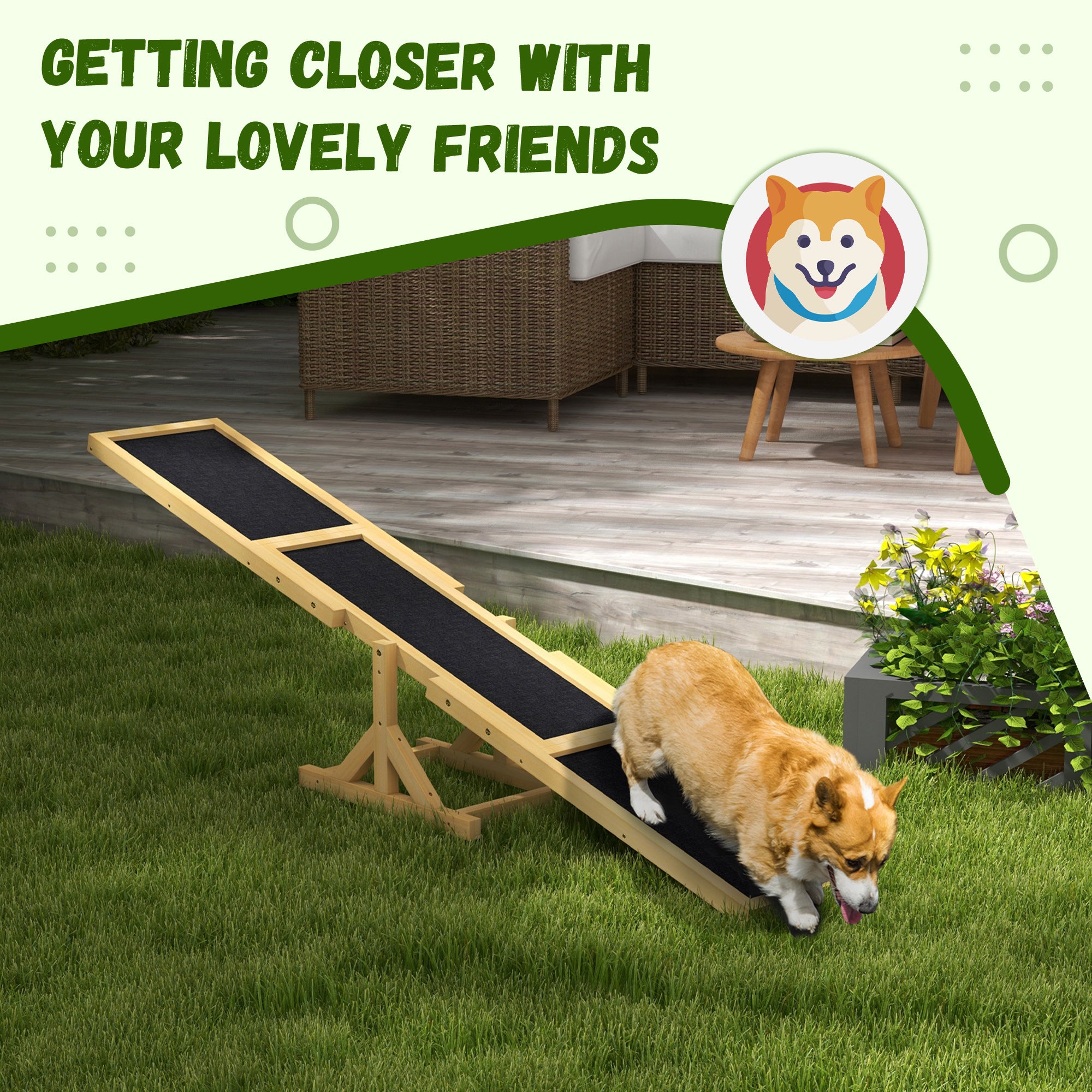  Wooden Dog Agility Seesaw for Training and Exercise, Yellow — Dog Grooming | GetPawsy