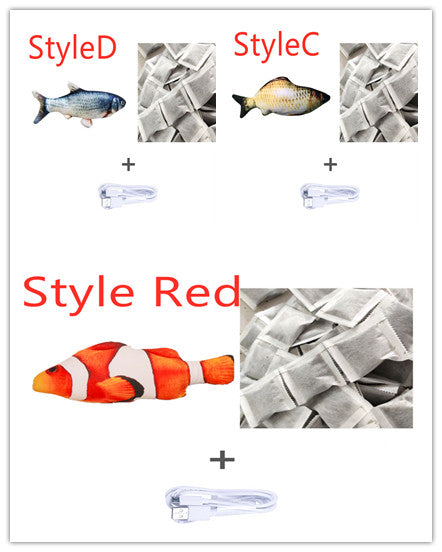 Without Cat Nip Version - Electric Jumping Fish Simulation Electric Fish Toy — Pet Supplies > Pet Toys > Pet Training and Edu