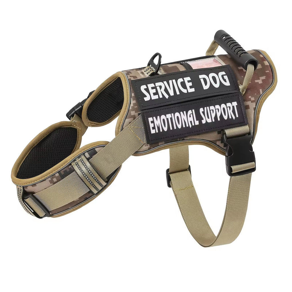 Durable Dog Harness – Tactical No-Pull Training Vest with Handle & Reflective — Dog Collars & Leashes | GetPawsy