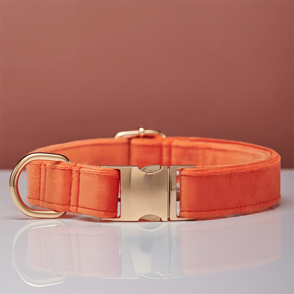 Personalized Dog Collar & Leash Set – Velvet with Bow Tie for Dogs — Dog Collars & Leashes | GetPawsy
