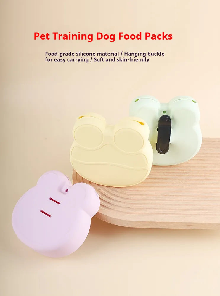 Dog Training Treat Pouch – Food-Grade Silicone Bag with Hanging Buckle — Dog Training | GetPawsy