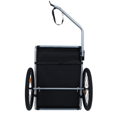 Large Folding Bike Trailer For Dogs  120LB Capacity All-Terrain Pet Carrier, Durable Steel Frame For Cycling, Jogging, Campin
