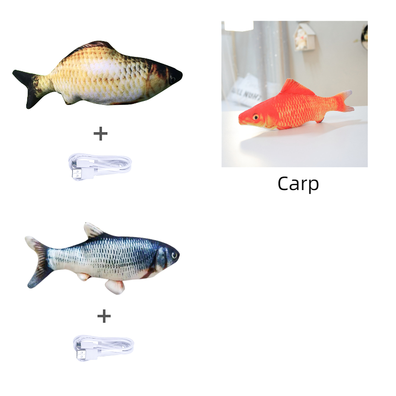 Without Cat Nip Version - Electric Jumping Fish Simulation Electric Fish Toy — Pet Supplies > Pet Toys > Pet Training and Edu