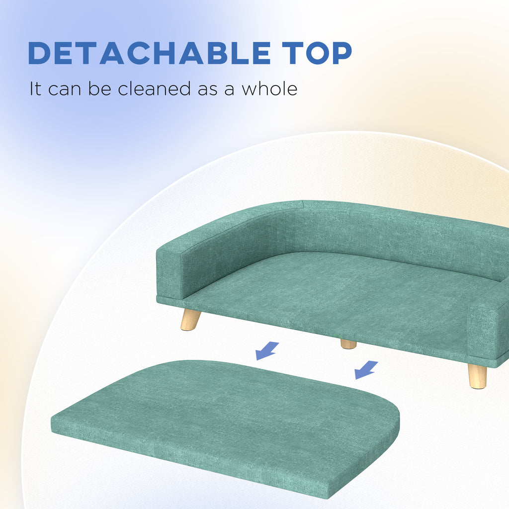  Dog Sofa Couch Bed with Washable Cushion for Large Dogs, Cats, Green — Dog Toys | GetPawsy
