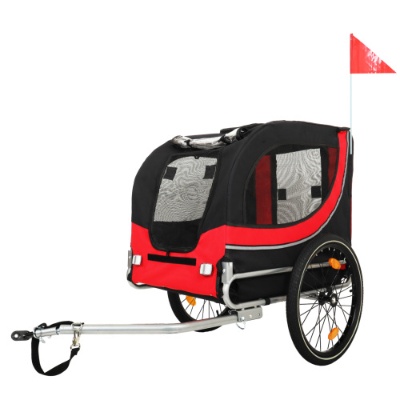 Large Folding Bike Trailer For Dogs  120LB Capacity All-Terrain Pet Carrier, Durable Steel Frame For Cycling, Jogging, Campin