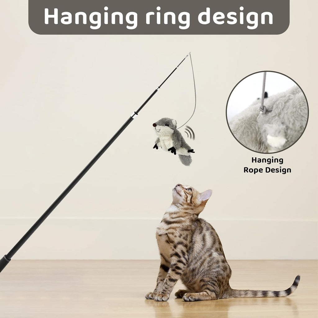 Interactive Catnip Toy – Rechargeable Flapping Squirrel for Kittens — Cat Toys | GetPawsy