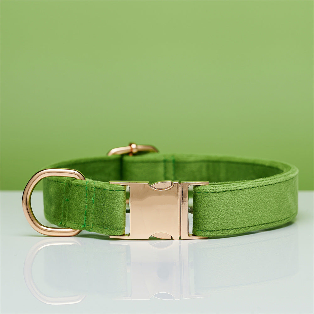 Personalized Dog Collar & Leash Set – Velvet with Bow Tie for Dogs — Dog Collars & Leashes | GetPawsy