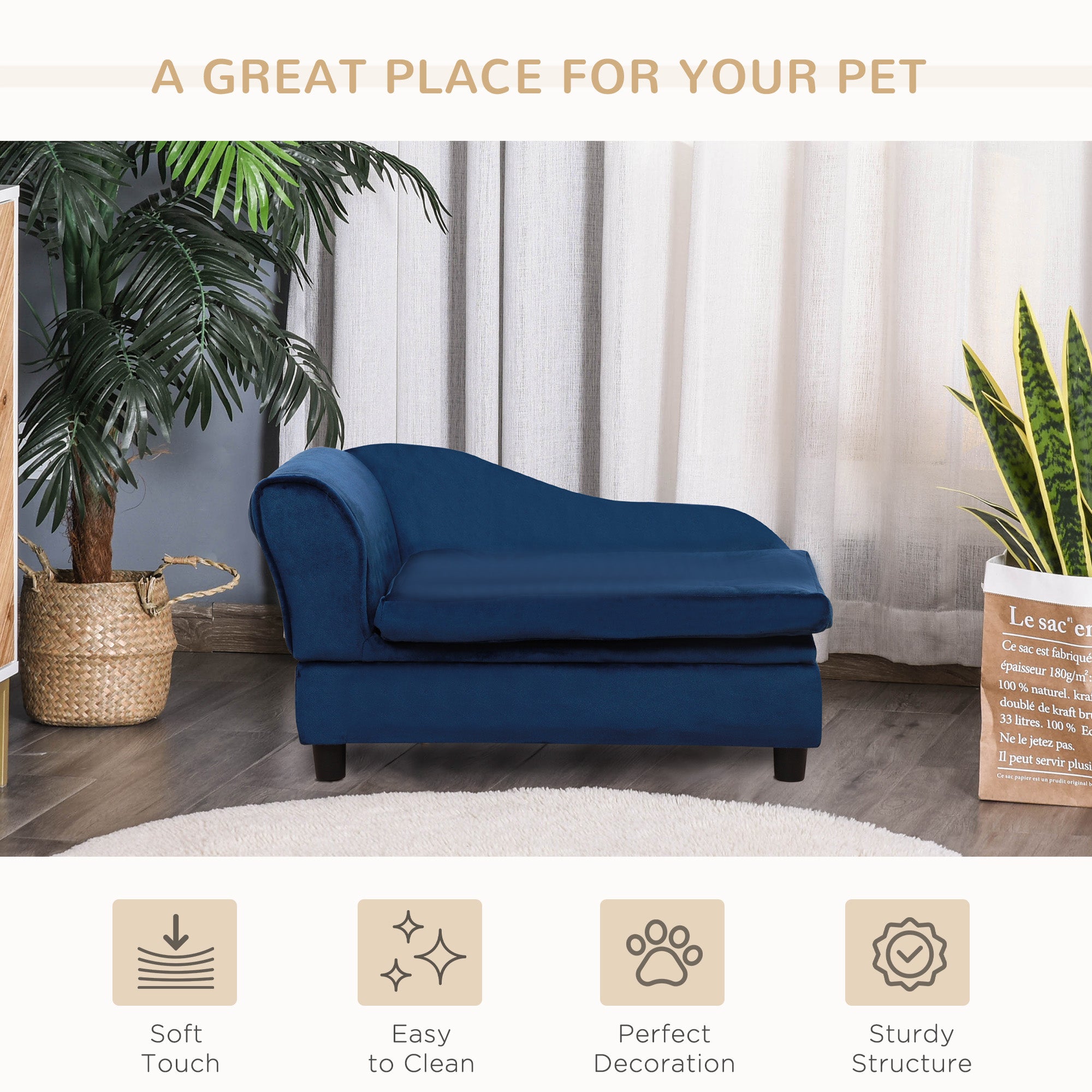  Pet Sofa Bed Couch with Storage, Pet Sofa for Cats and Small Dogs — Dog Toys | GetPawsy