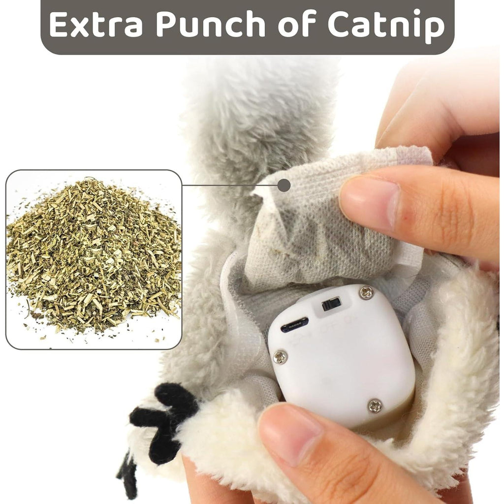 Interactive Catnip Toy – Rechargeable Flapping Squirrel for Kittens — Cat Toys | GetPawsy