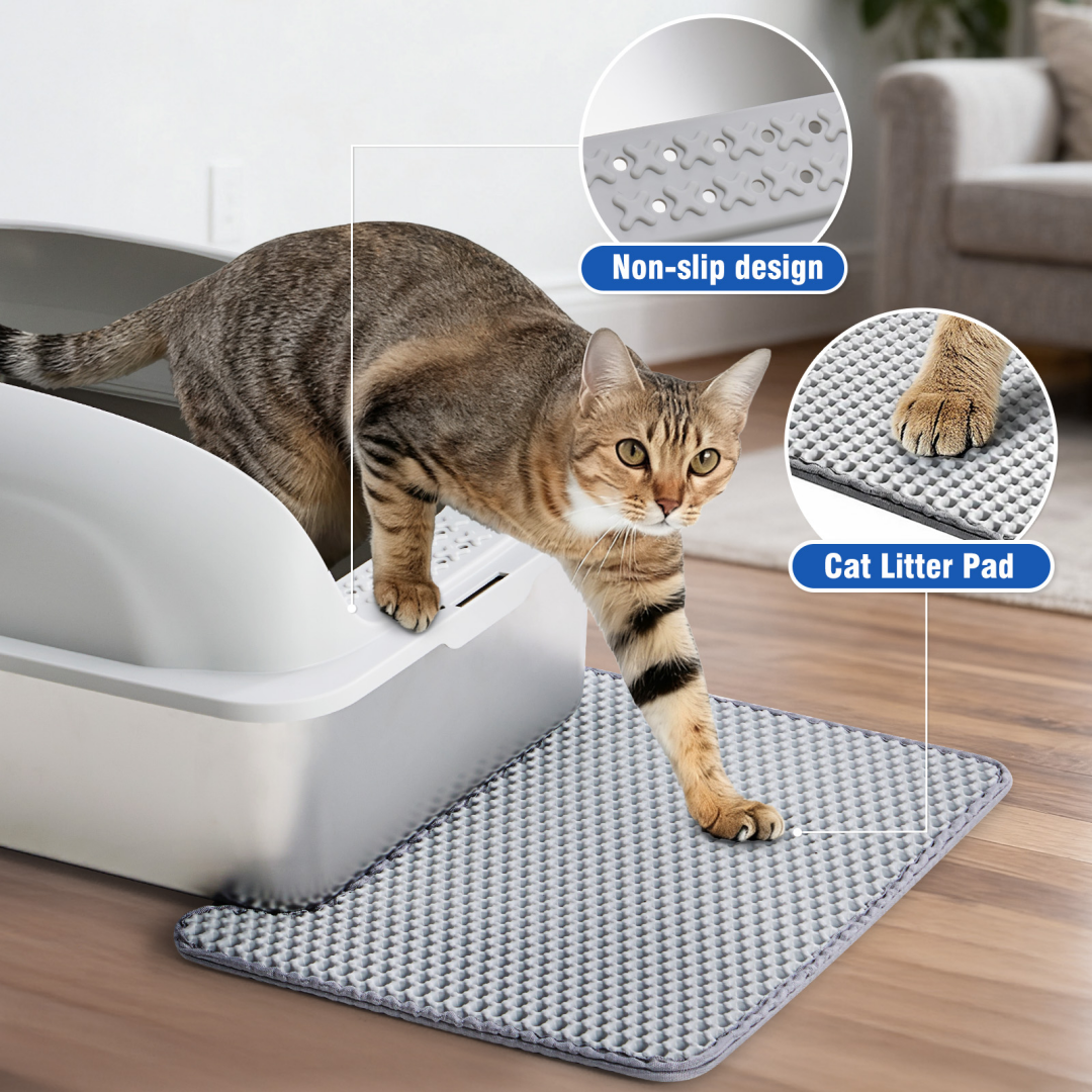 Stainless Steel Cat Litter Box With Lid, Large Cat Litter Box For Big Cats, Scoop And Mat Included — Cat Litter Boxes | GetPa