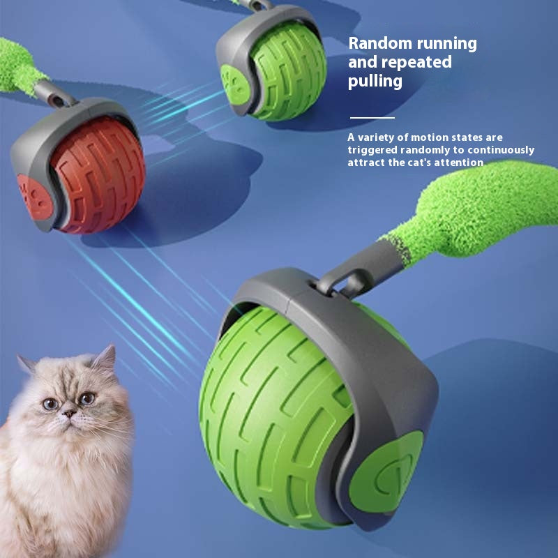 New Interactive Cat Toys Ball Auto Electric Rolling Ball Toys For Cat Kitty Pets Smart Automatic Teaser USB Rechargeable Cat 