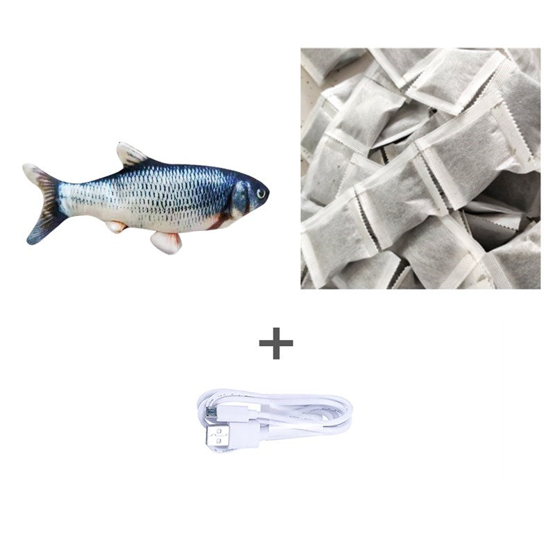 Without Cat Nip Version - Electric Jumping Fish Simulation Electric Fish Toy — Pet Supplies > Pet Toys > Pet Training and Edu