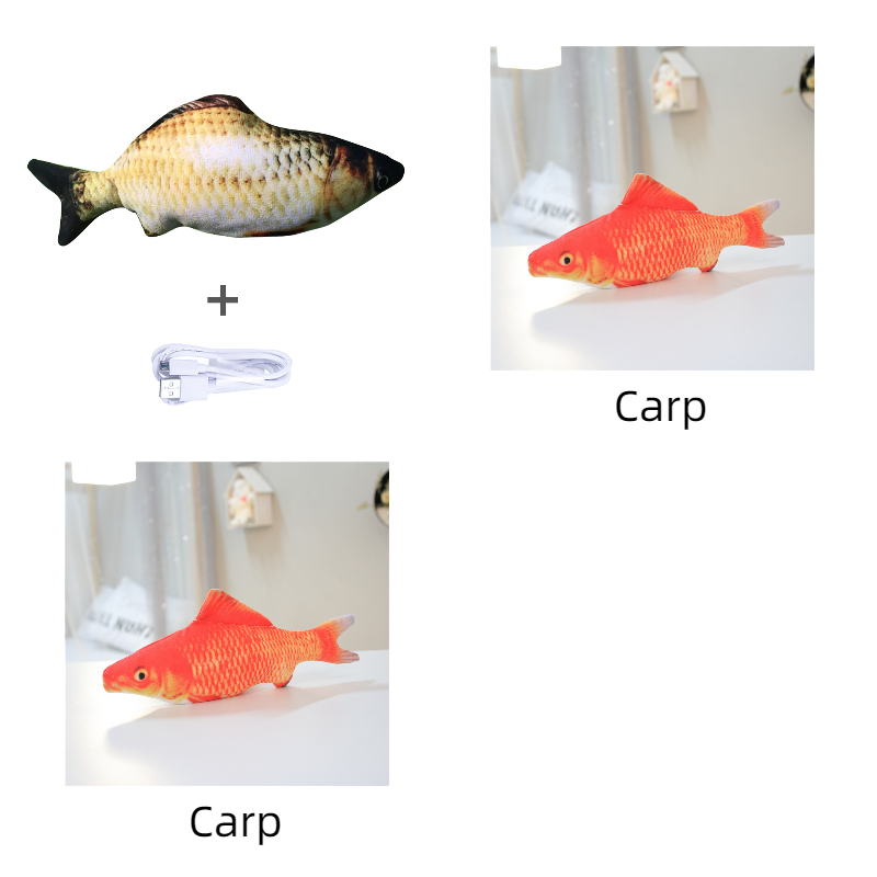 Without Cat Nip Version - Electric Jumping Fish Simulation Electric Fish Toy — Pet Supplies > Pet Toys > Pet Training and Edu