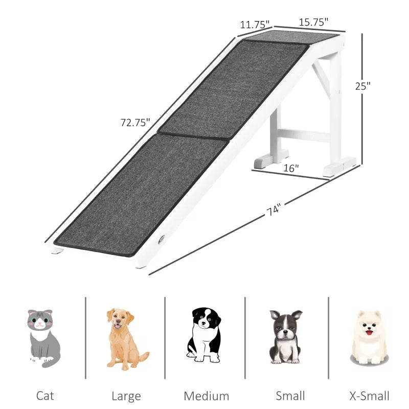 Foldable Dog Ramp – Non-Slip Carpet Platform for Dogs & Pets — Dog Beds | GetPawsy