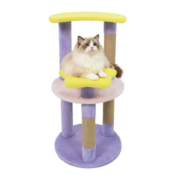 Cat Tree Condo – 4-Level Moon & Star Jute Scratching Post for Cats — Cat Trees & Condos | GetPawsy
