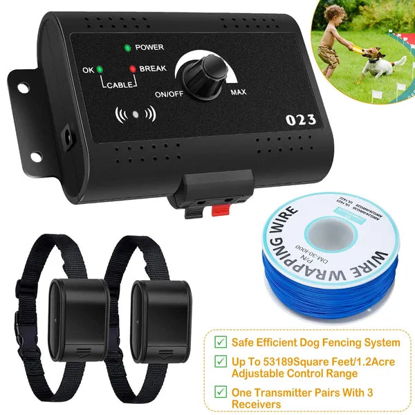 Electric Dog Fence System – Water-Resistant Containment Collar for Dogs — Dog Toys | GetPawsy