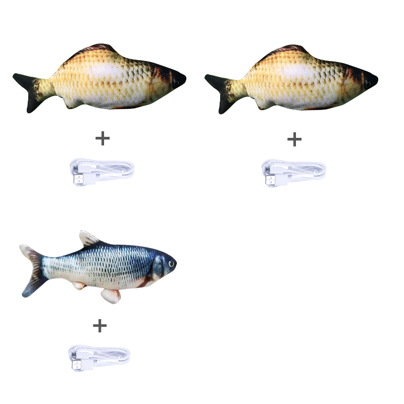 Without Cat Nip Version - Electric Jumping Fish Simulation Electric Fish Toy — Pet Supplies > Pet Toys > Pet Training and Edu