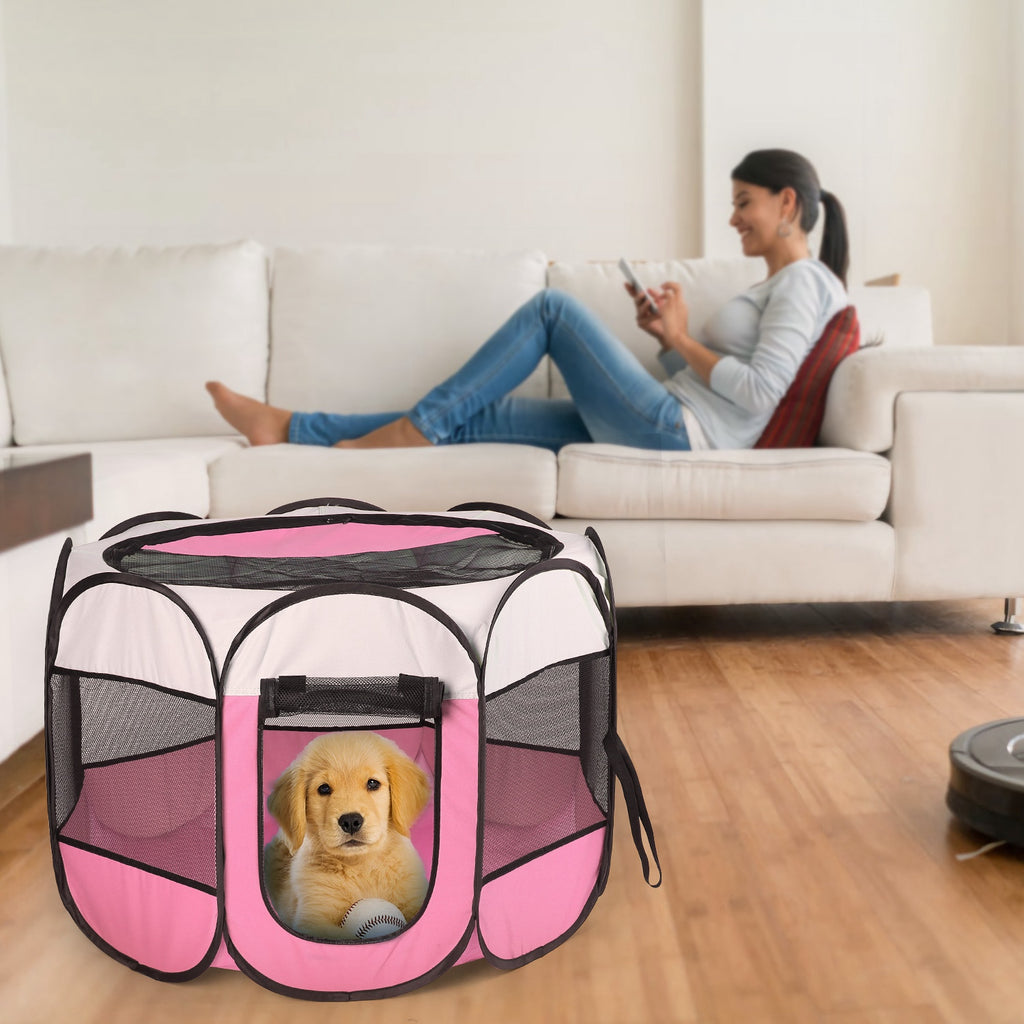 Foldable Pet Tent – Portable Exercise Kennel Pen for Dogs & Cats — Dog Houses | GetPawsy