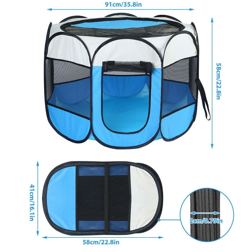 Foldable Pet Tent – Portable Exercise Kennel Pen for Dogs & Cats — Dog Houses | GetPawsy