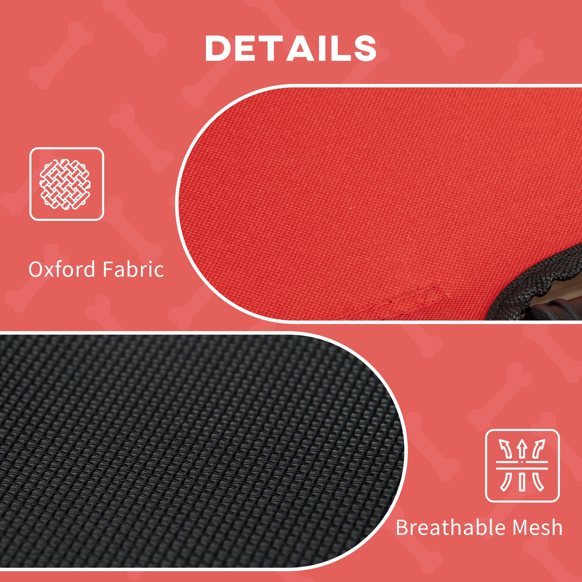  48" x 36" Elevated Portable Dog Cot Cooling Pet Bed with UV Protection Canopy Shade, Red — Dog Beds | GetPawsy
