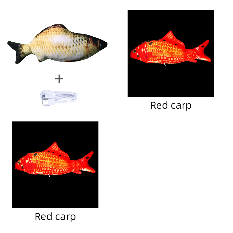 Without Cat Nip Version - Electric Jumping Fish Simulation Electric Fish Toy — Pet Supplies > Pet Toys > Pet Training and Edu