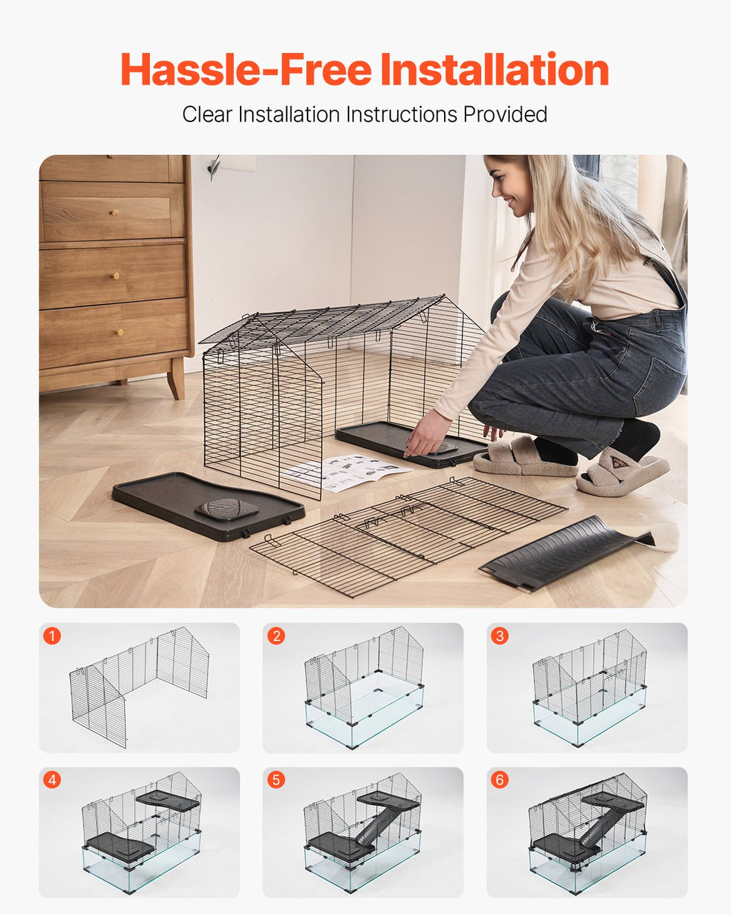 Wire Hamster Cage Habitat 29.5in Pet Rodent Gerbil Mice Small Animal House — Hamster Cages | GetPawsy