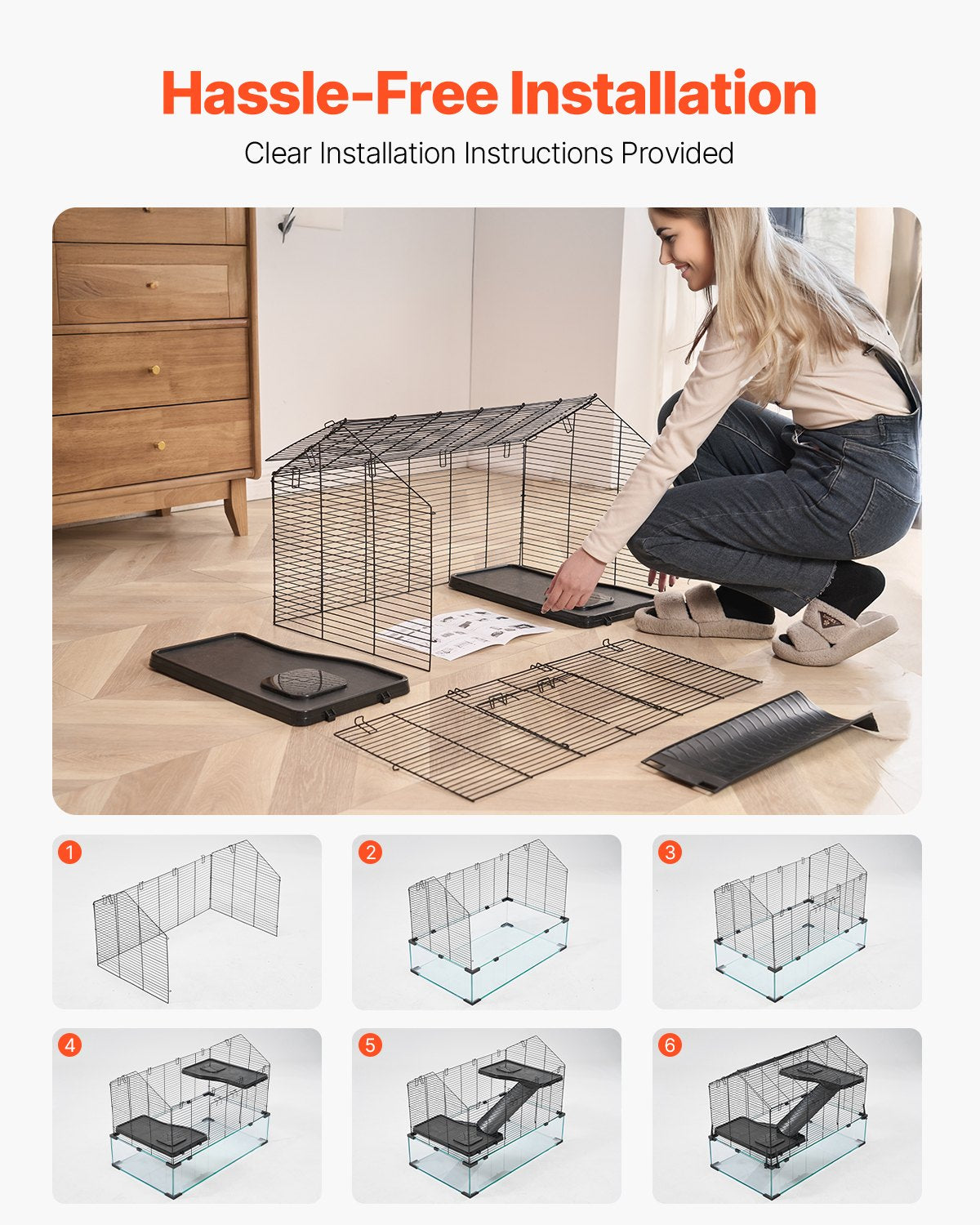 Wire Hamster Cage Habitat 29.5in Pet Rodent Gerbil Mice Small Animal House — Hamster Cages | GetPawsy