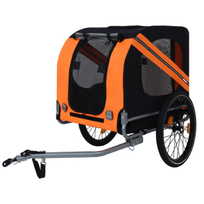Large Folding Bike Trailer For Dogs  120LB Capacity All-Terrain Pet Carrier, Durable Steel Frame For Cycling, Jogging, Campin