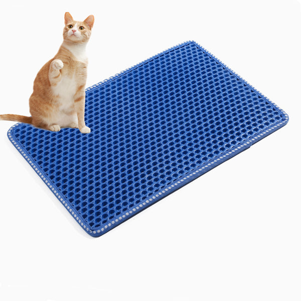 Cat Litter Mat – Double-Layer Rice Design for Easy Cleaning — Cat Litter Boxes | GetPawsy