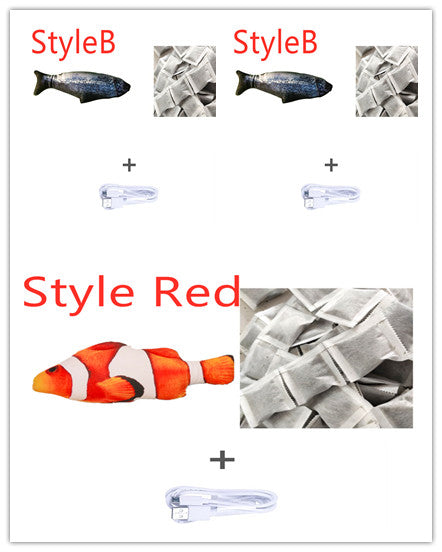 Without Cat Nip Version - Electric Jumping Fish Simulation Electric Fish Toy — Pet Supplies > Pet Toys > Pet Training and Edu