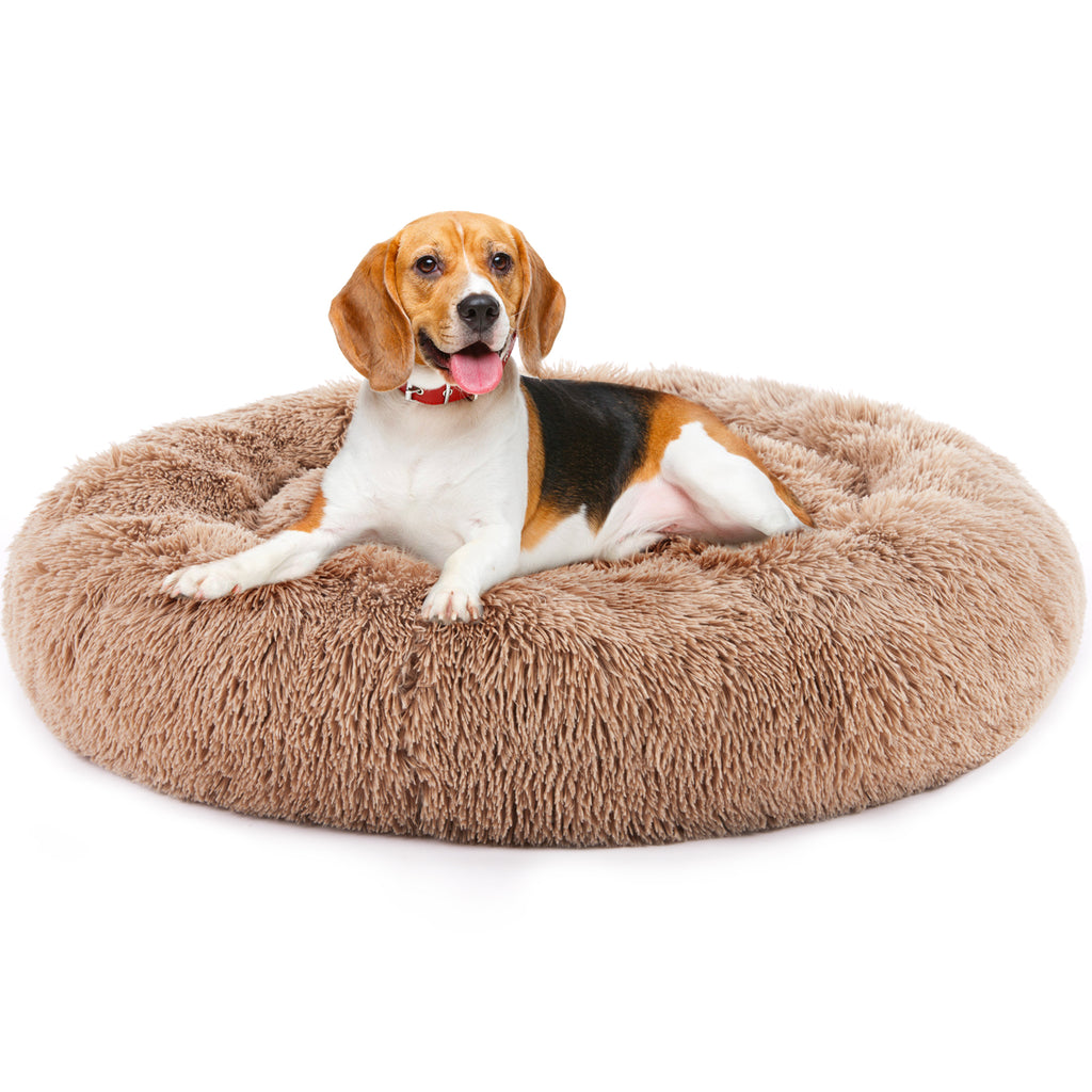 Cat Bed – Fluffy Plush Round Faux Fur Anti-Slip Bed for Cats — Cat Beds | GetPawsy