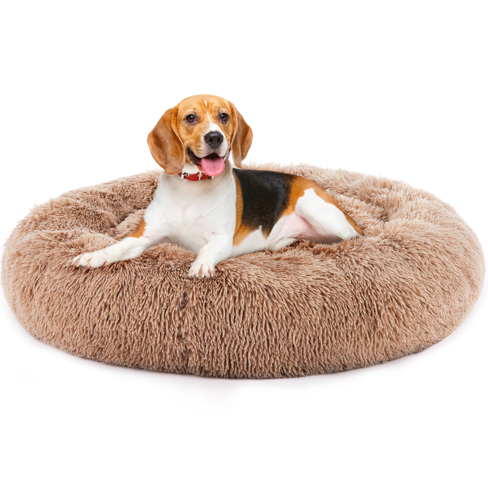 Cat Bed – Fluffy Plush Round Faux Fur Anti-Slip Bed for Cats — Cat Beds | GetPawsy