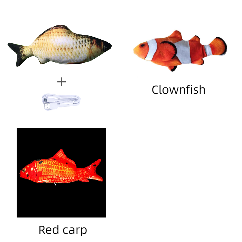 Without Cat Nip Version - Electric Jumping Fish Simulation Electric Fish Toy — Pet Supplies > Pet Toys > Pet Training and Edu