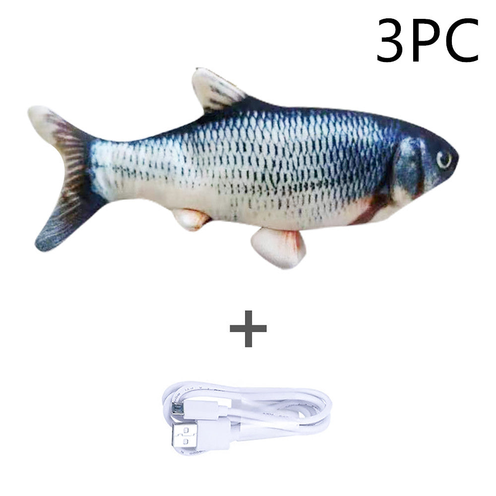 Without Cat Nip Version - Electric Jumping Fish Simulation Electric Fish Toy — Pet Supplies > Pet Toys > Pet Training and Edu