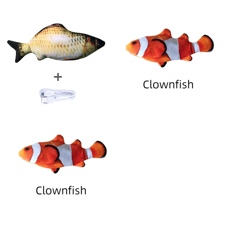 Without Cat Nip Version - Electric Jumping Fish Simulation Electric Fish Toy — Pet Supplies > Pet Toys > Pet Training and Edu
