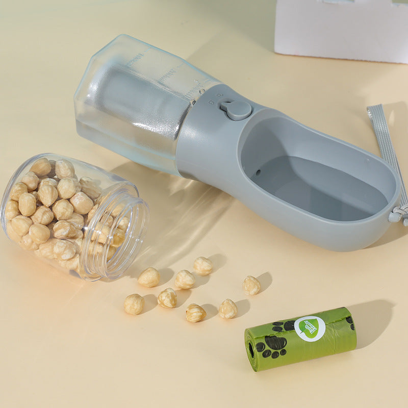 Portable Dog Water Dispenser – 3-in-1 for Drinking, Food & Waste Bags — Dog Toys | GetPawsy