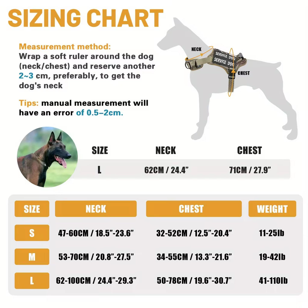 Durable Dog Harness – Tactical No-Pull Training Vest with Handle & Reflective — Dog Collars & Leashes | GetPawsy