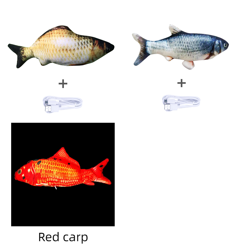 Without Cat Nip Version - Electric Jumping Fish Simulation Electric Fish Toy — Pet Supplies > Pet Toys > Pet Training and Edu