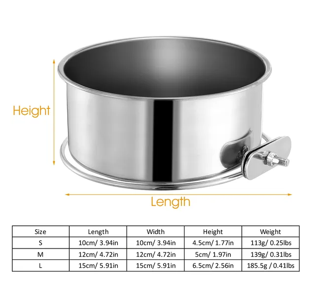Stainless Steel Dog Bowl – Hanging Food & Water Bowl for Dogs — Dog Bowls & Feeders | GetPawsy