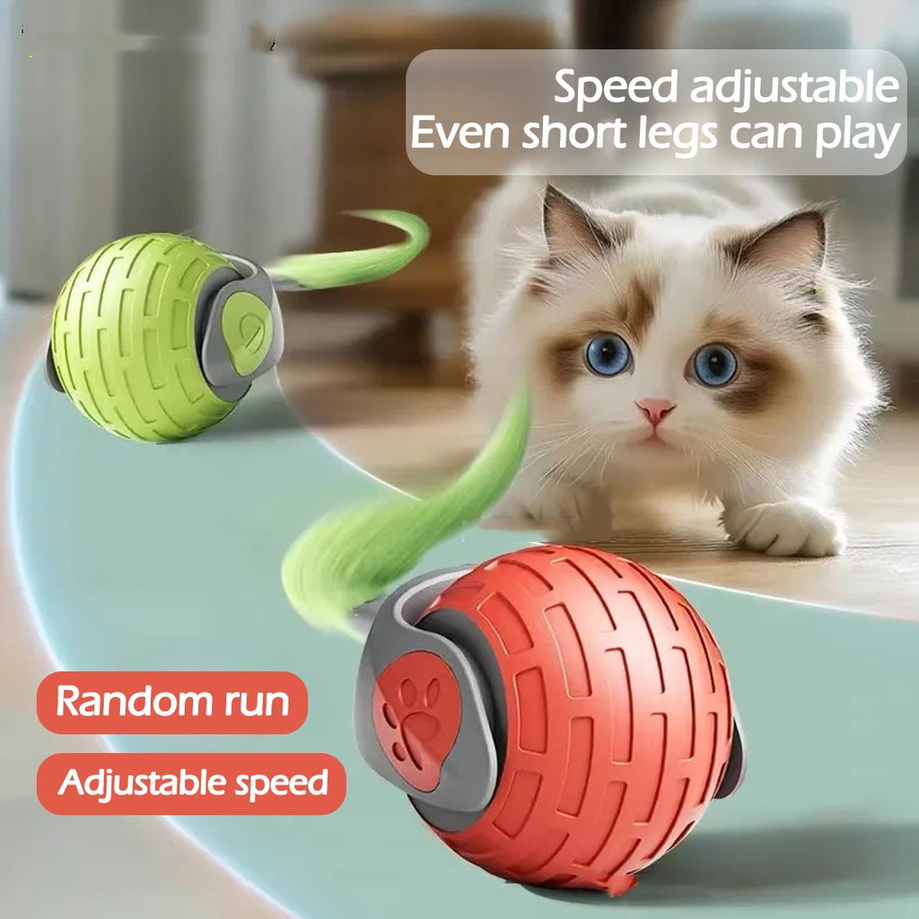 New Interactive Cat Toys Ball Auto Electric Rolling Ball Toys For Cat Kitty Pets Smart Automatic Teaser USB Rechargeable Cat 