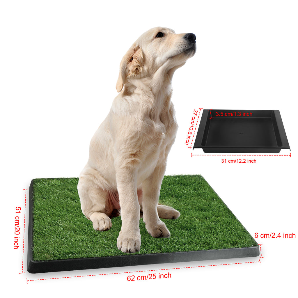 Dog Potty Training Pad – Artificial Grass Mat with Loo Tray for Puppies — Dog Training | GetPawsy